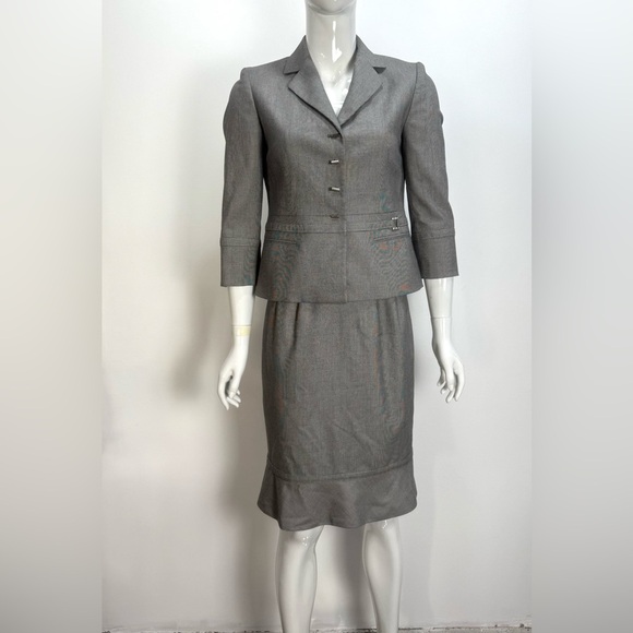 Kasper Dresses & Skirts - Kasper Gray Midi Skirt Suit
